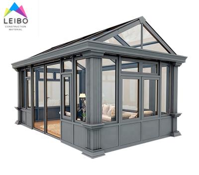 China New Greenhouse Modern Garden Sunroom High Profile Prefab Aluminum Steel Structure Sunroom en venta