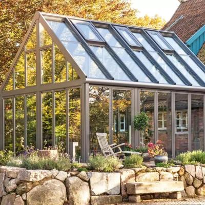 China Modern Sunroom house garden winter room profile prefab aluminum steel structure sunroom à venda