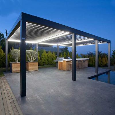 China Waterproof Aluminum Retractable Aluminum Pergola Systems Aluminum Pergola Roof Canopy Te koop