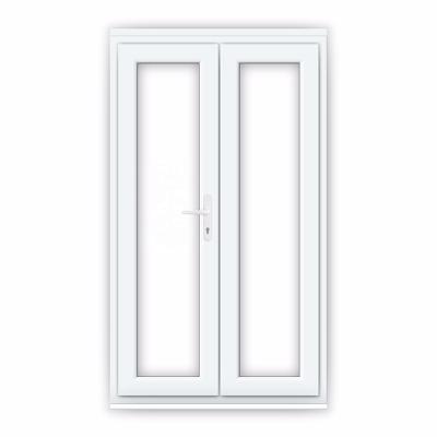 Cina Modern Exterior Bifold Sliding PVC Front Interior Folding Accordion Windows UPVC Balcony Curtains French Doors And Door Frame Bathroom in vendita