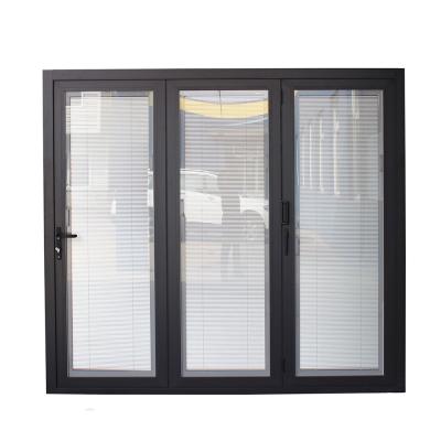 China China Supplier High Quality Modern Double Aluminum Alloy Exterior Glass Folding Door for sale