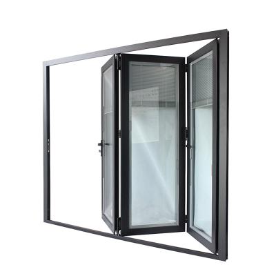 China New And Stylish Modern Design High Quality Five Year Warranty Single Glass Multi Folding Door Window for sale