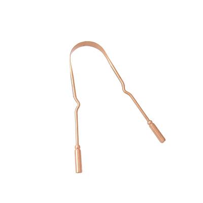 China Sector New Style Copper Tongue Scraper Clean Interdental Reusable Oral Cleaning Tool Effectively for sale