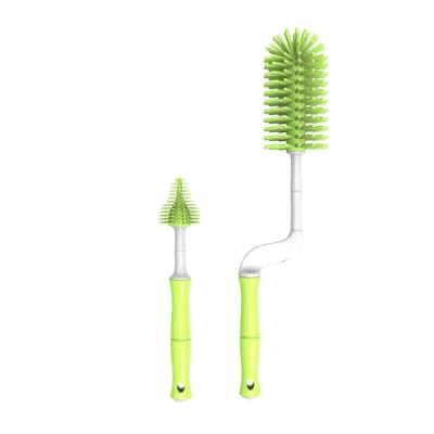 China Silicone Baby Bottle Cleaning Brush With Handle OEM&ODM Factory Design for sale