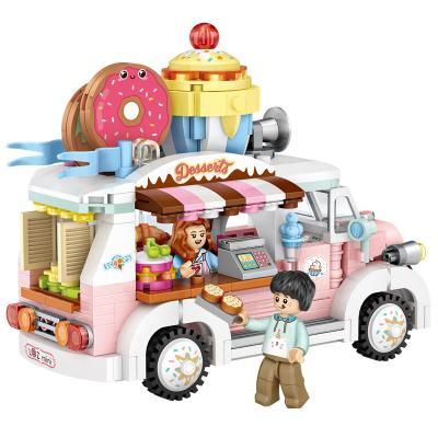 China 2020 LOZ Educational Construction Toy Kids Mini Building Block Dessert Car For Children for sale