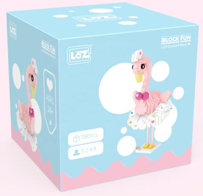 China Micro Construction Toy LOZ Block Ballet Flamingo DIY Diamond Building Block Birthday Toys For Children for sale