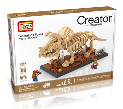 China Construction toy loz diamond blocks plastic pixel brick toy Triceratops fossil 9025 for sale