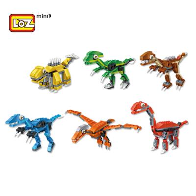 China 2020 DIY building mini plastic toy loz mini capsule block dinosaur brick toy kids toy for sale