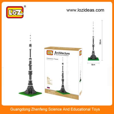 China Building Toy LOZ Ostankino Tower Diamond Building Blocks, loz architecture for sale