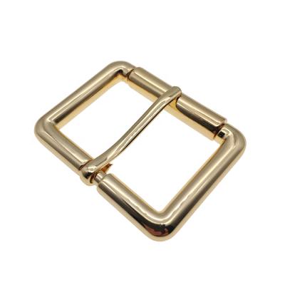 China Custom Reversible Metal Pin Buckle For Clothes Bags Shiwang Factory Wholesale 38mm Belt Buckle Gold Color Garment Accessories for sale