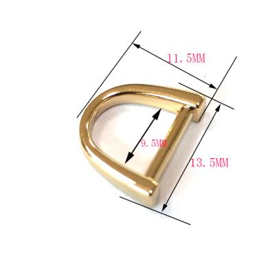 China Adjustable Garment D Ring Accessories For Clothes Collar Backpack/Dog/Bag/Bag Shoe Light Gold Wholesale 9.5MM Garment for sale