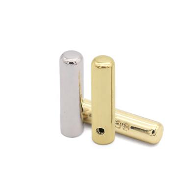 China Garment Suction Cord Lock End Buckle Custom Engraved Logo Metal Gold Cord End Stopper For Garment for sale