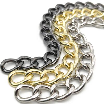 China Shiwang Iron 2.8x11x16mm Custom Gold Fashion Metal Strap Eco-friendly Purse Handbag Accessories Shoulder Bag Chain For Bag for sale