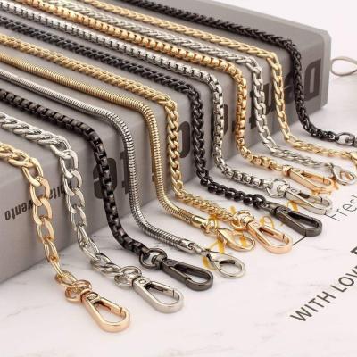 China Eco-friendly Wholesale Accessories Custom Bag Shoulder Aluminum Chain For Bag Purse OEM ODM Gold Metal Chain Strap For Handbag for sale