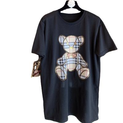 China Designer Plus Size Shorts Sleeved Bear T-shirt For Women Men Unisex T-shirt Cartoon Printed Oversized Girls Cotton T-shirt Shirts for sale