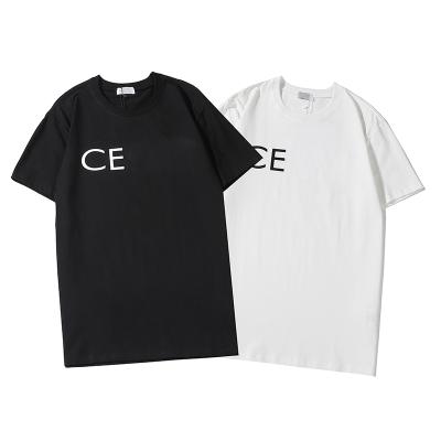 China Short Plus Size Sleeved T Shirt For Women Men Unisex Letter B T Shirt Printed Girls White And Black T Shirt Plus Size Shirts for sale