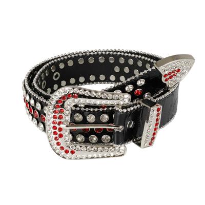 China Fashion.Casual rhinestone belt women's black waist decoration punk skirt sealing women's belted bling belts women's style for sale