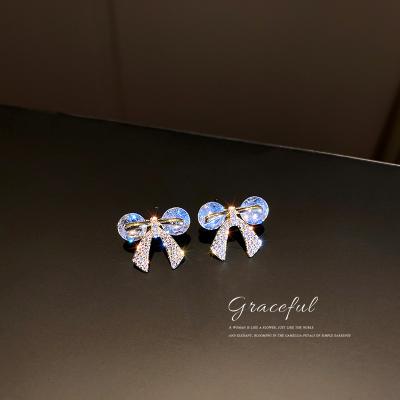 China TRENDY 925 silver stiletto with diamond for women with butterfly diamond earrings for sale