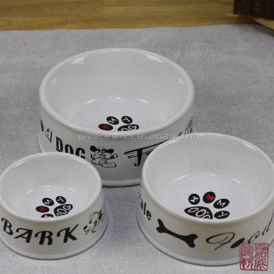 China Eco-friendly ceramic type ceramic dog bowl$& porcelain bowls& white dog bowl for sale