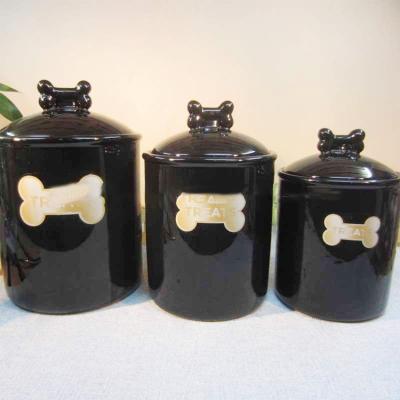 China Other Wholesale High Quality Home Canister Ceramic Dog Food Storage Jar for sale