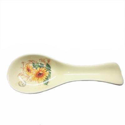 China Viable Sunflowers Model Spoon Rest Walmart Aduct BSCI Ceramic Disneys Aduct for sale