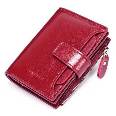 China Anti-Theft Short wallets for women fashionable card holder wallet ladies purse multifunctional leather wallet women for sale