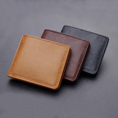 China RFID Custom Men Credit Card Holder New Designer Cash Coin Purse Faux Leather Money Clip Wallet for sale