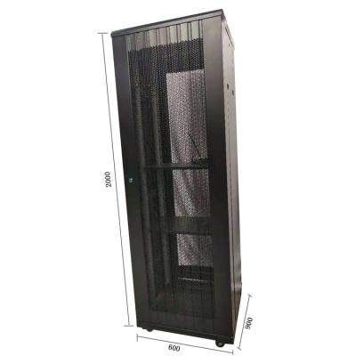 China 19 inch 42 u network cabinet server rack outdoor floor vertical network cabinet for sale