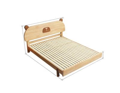 China (Size) Children 1.5m Double Bed 1.2m Cartoon Environmental Protection Children's Bed 1.5m Nordic Adjustable Solid Wood Bed for sale