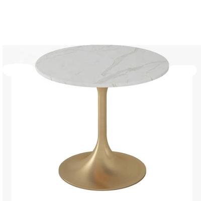 China EUROPEAN Nordic marble round table and chair combination luxury hotel light coffee round table chair small dining table and for sale