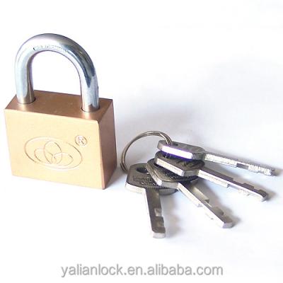 China Yalian Best Home Price Titanium Plated Square Iron Padlock With Long Shackle Or Short Shackle for sale