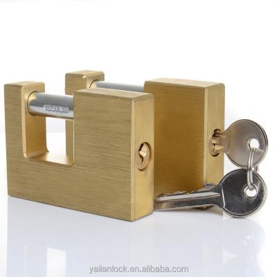 China Yalian Home Brand Factory Price OEM Rectangle Brass Padlock for sale