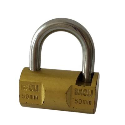 China Unique Door Lock Top Security Style Iron Hammer Padlock With Brass Color Spraying for sale