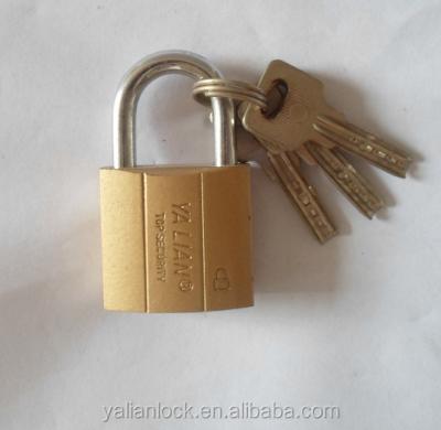 China Door Lock Good Quality Imitate BrassYellow Color Iron Padlock for sale