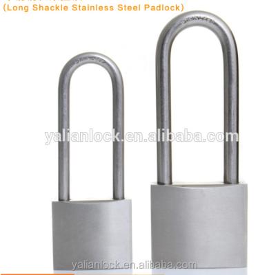 China Door Lock Shackle Stainless Steel Long Padlock for sale