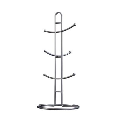 China Nordic Minimalist Style Metal Iron Frame 6 Cup Tree-Solid Cup Holders Viable for sale