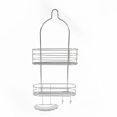 China Modern Bathroom Shelves No Drilling Holes, Stainless Steel Hangers, Hanging Shower Shelf for sale