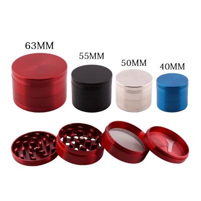 China Portable Custom Logo Aluminum Alloy Tobacco Herb Grinder With 4 Layers for sale