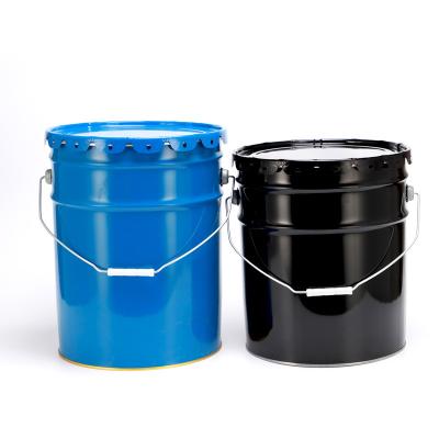 China Recyclable 10 Liter Barrel Drum Bucket Pail Iron For Paint Ink Remover Packaging for sale