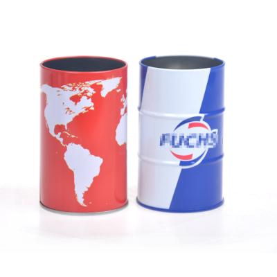 China Eco - Friendly Oil Can Shape Metal Tin Cool Pencil Holder for sale