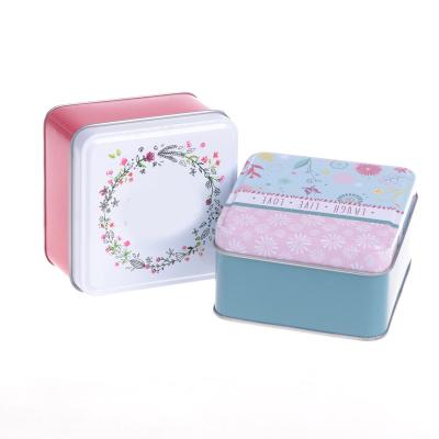 China Recycable Hot Sale Metal Square Small Soap Tin Box for sale