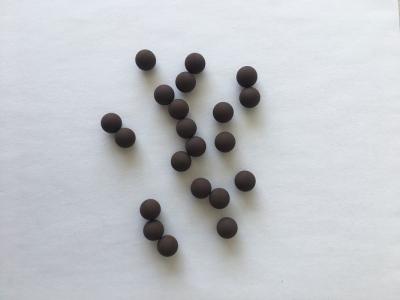 China Brown Colour Matte Solid Rubber Ball , Chemical Resistance Small Rubber Balls for sale