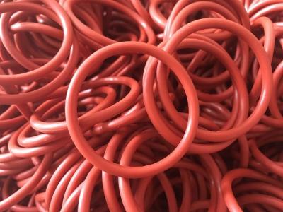 China Versatile Orange Color Rubber O Rings , Hydraulic O Rings Seals Prevent Fluid Leakage for sale