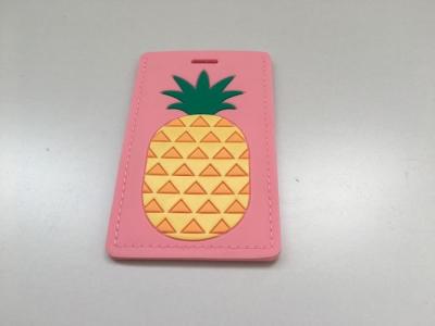 China Pink Color Silicone Molded Rubber Parts , Special Fashion Luggage Tags For Girls for sale