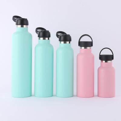 China Sustainable Reusable Leakproof 500ml Vacuum Insulated Custom 304 Stainless Steel Outdoor Sport Water Bottle for sale