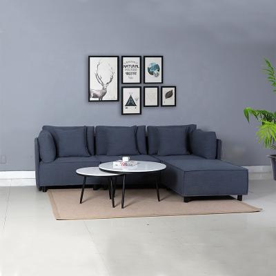 China Removable Cover Modern Style Sofa Set Corner Sofa With Chaise Lounge Fabric Used Combo Sofas for sale