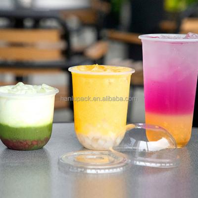 China DOUBLE WALL Bubble Milk Tea Disposable Plastic Coffee Fruit Juice Blister Cups For Cold-Hot Drinks for sale