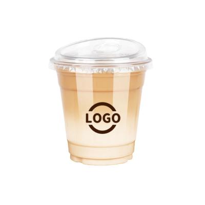 China 16oz Custom Plastic PET Maker DOUBLE WALL PET Cups Ice Coffee Cup Transparent Disposable Plastic Cold Cup Drinks for sale