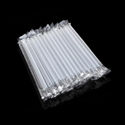 China Minimalist Plastic Straws Bubble Tea Boba Milktea Clear Black Straws for sale