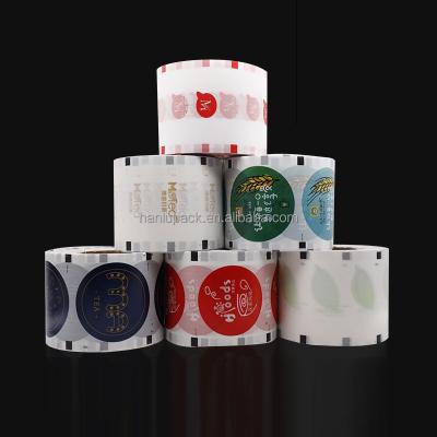 China No Custom Sealing Plastic Membrane Cup Sealing Film Packaging Cups And Roll Film Paper Waterproof Cpp/PET for sale